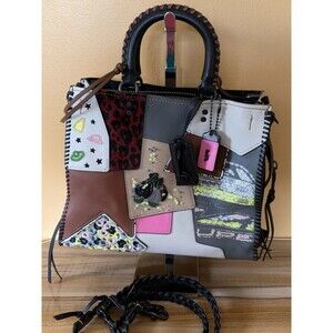 COACH LIMITED EDITION WHIPSTITCH EMBELLISHED PATCHWORK ROGUE 58159